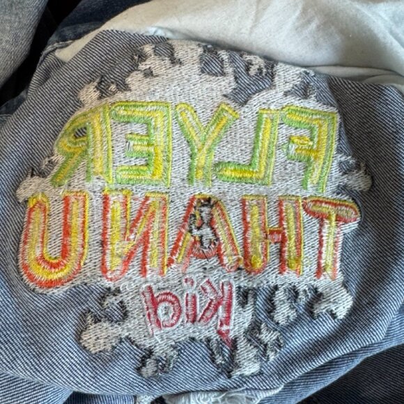 VINTAGE Born Fly Jean Shorts Distressed Sour Patch Candy Theme JNCO Y2K SKATER - Picture 5 of 14